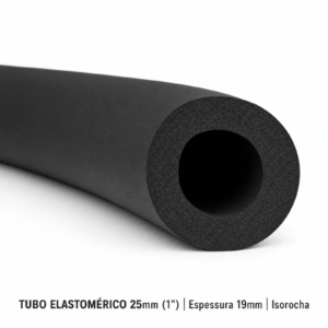 Tubo Elastomérico 25mm (1") - Espessura 19mm - Unitário (Metro)