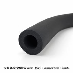 Tubo Elastomérico 76mm (3") - Espessura 19mm - Unitário (Metro)